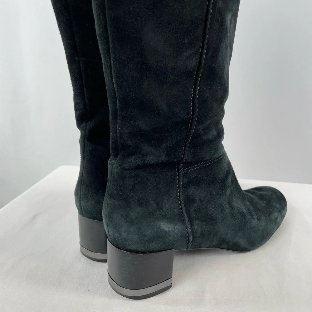Tory Burch Suede Riding Boots in Black Size‎ 10
